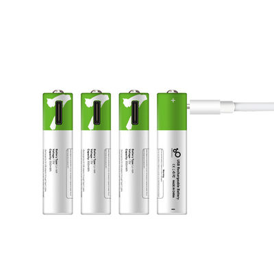 1.5V tipo baterias recarregáveis de C USB 370mWh AAA