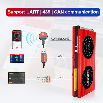 O apoio UART RS485 do Li-íon BMS 3S 12V 150A-250A pode dente azul de uma comunicação