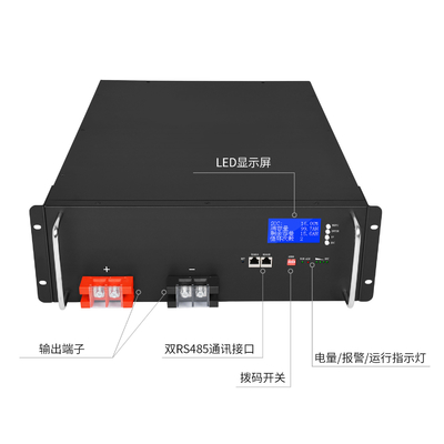 Bateria da cremalheira do servidor da categoria A do lítio Lifepo4 48V 100AH para 5Kwh solar